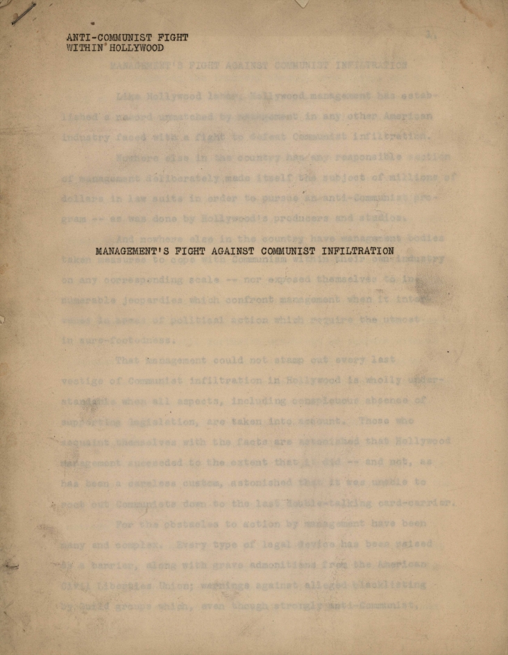 Book Cover of MANAGEMENT’S FIGHT AGAINST COMMUNIST INFILTRATION