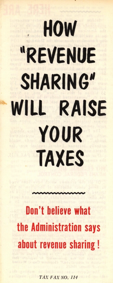 Book Cover of HOW “REVENUE SHARING” WILL RAISE YOUR TAXES: DON’T BELIEVE WHAT THE ADMINISTRATION SAYS ABOUT REVENUE SHARING