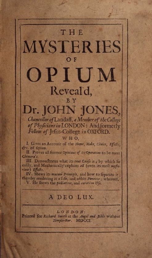 Book Cover of THE MYSTERIES OF OPIUM REVEAL’D