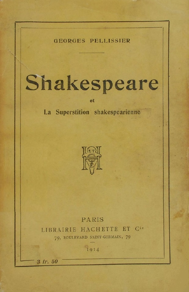 Book Cover of SHAKESPEARE ET LA SUPERSTITION SHAKESPEARIENNE