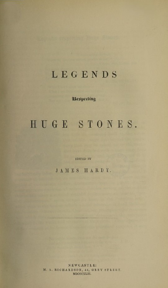 Book Cover of LEGENDS RESPECTING HUGE STONES