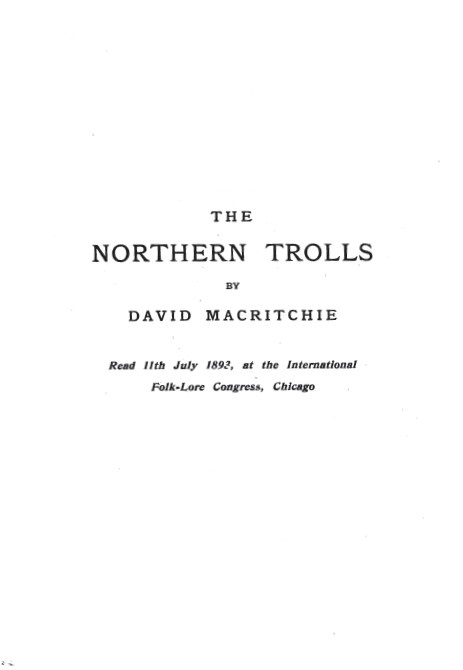 Book Cover of THE NORTHERN TROLLS