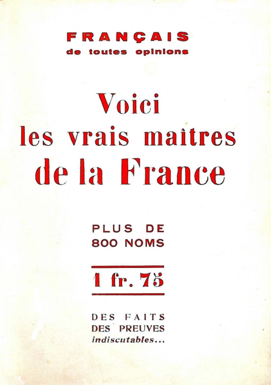 Book Cover of VOICI LES VRAIS MAITRES DE LA FRANCE