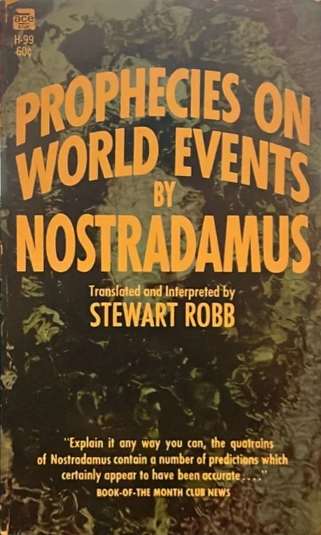 Book Cover of PROPHECIES ON WORLD EVENTS BY NOSTRADAMUS