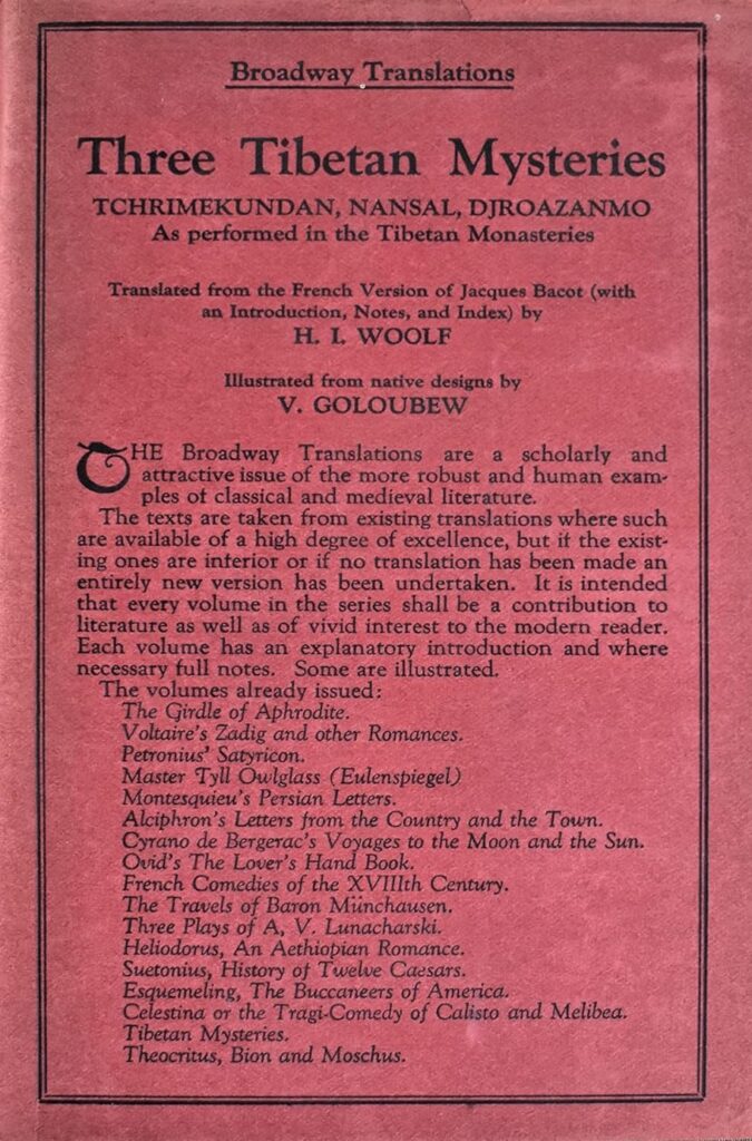 Book Cover of THREE TIBETAN MYSTERIES: TCHRIMEKUNDAN, NASAL, DJROAZANMO, AS PERFORMED IN THE TIBETAN MONASTERIES