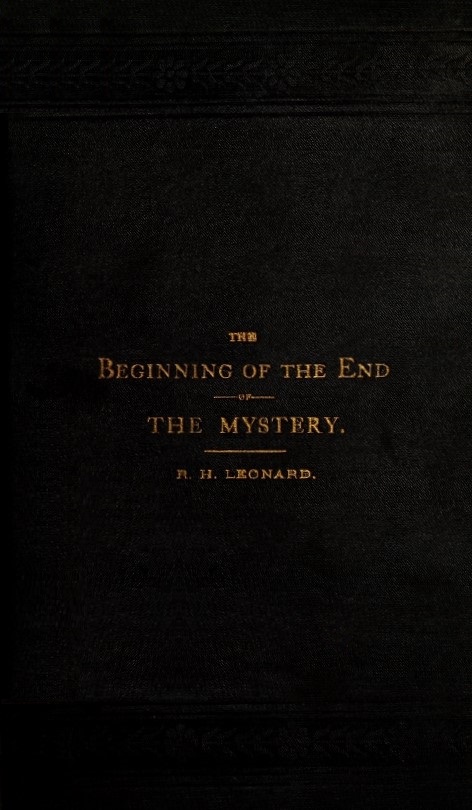 Book Cover of THE BEGINNING OF THE END OF THE MYSTERY