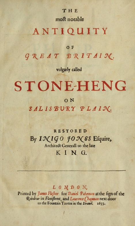 Book Cover of THE MOST NOTABLE ANTIQUITY OF GREAT BRITAIN, VULGARLY CALLED STONE-HENG, ON SALISBURY PLAIN