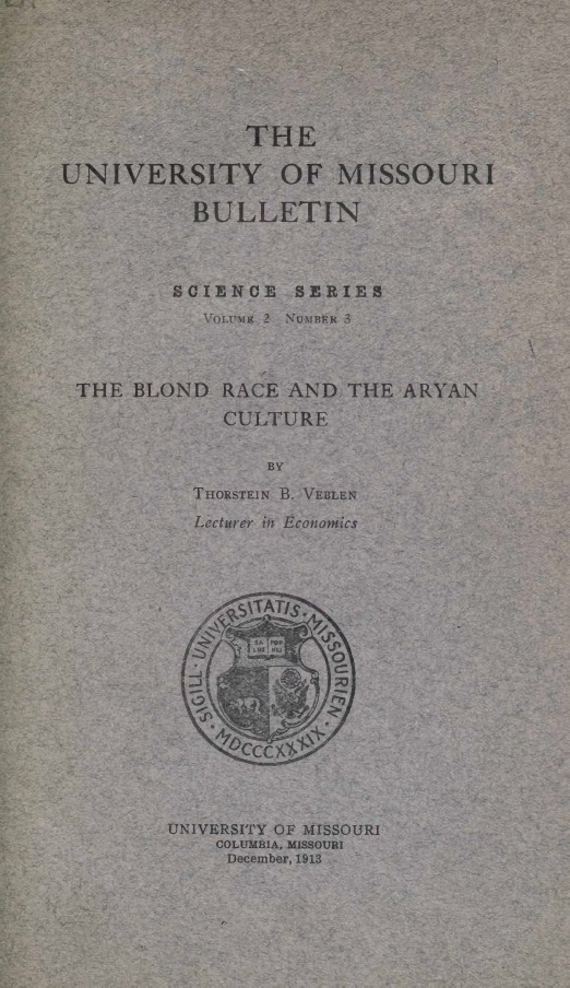 Book Cover of THE BLOND RACE AND THE ARYAN CULTURE