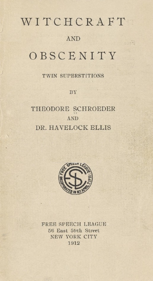 Book Cover of WITCHCRAFT AND OBSCENITY TWIN SUPERSTITIONS