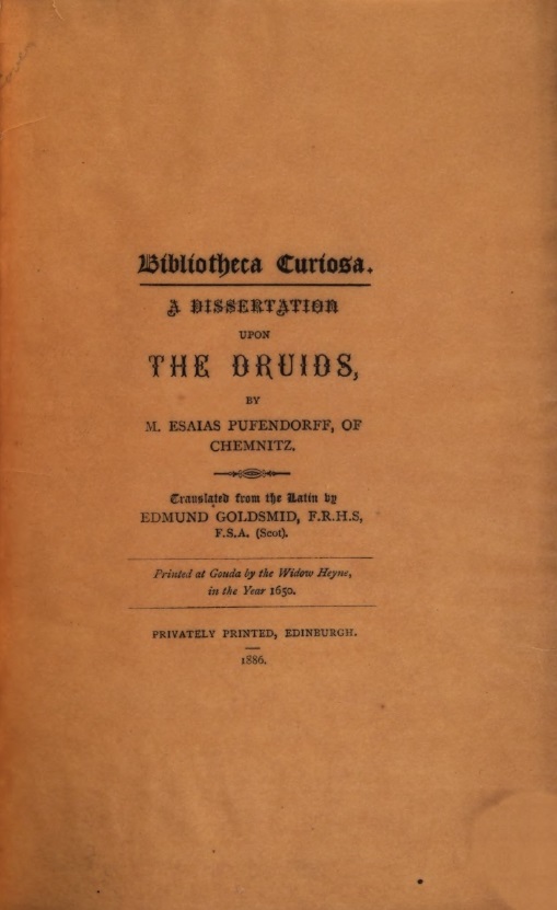 Book Cover of A DISSERTATION UPON THE DRUIDS