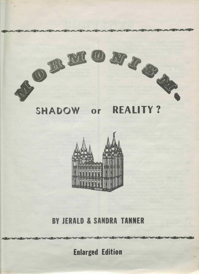 Book Cover of MORMONISM: SHADOW OR REALITY?