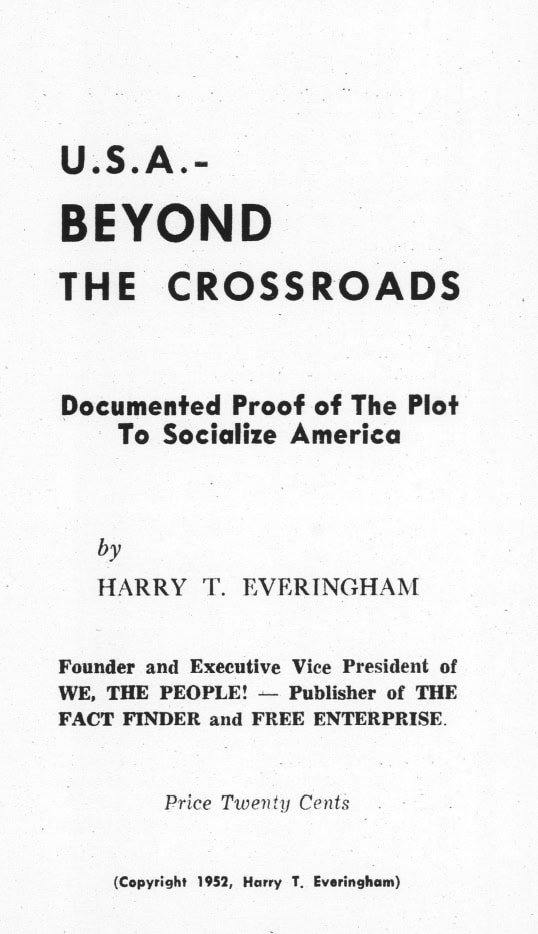 Book Cover of U.S.A.-BEYOND THE CROSSROADS: DOCUMENTED PROOF OF THE PLOT TO SOCIALIZE