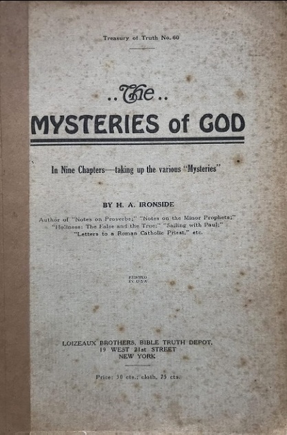 Book Cover of THE MYSTERIES OF GOD