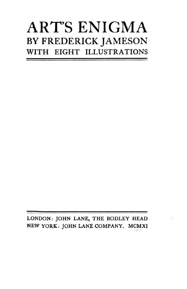 Book Cover of ART'S ENIGMA