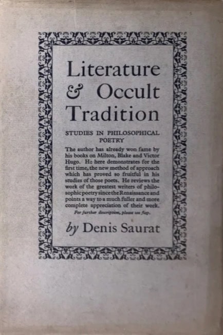Book Cover of LITERATURE AND OCCULT: TRADITION STUDIES IN PHILOSOPHICAL POETRY