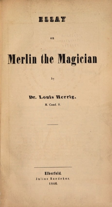 Book Cover of ESSAY ON MERLIN THE MAGICIAN