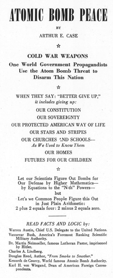 Book Cover of ATOM BOMB PEACE