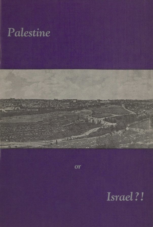 Book Cover of PALESTINE OR ISRAEL?!