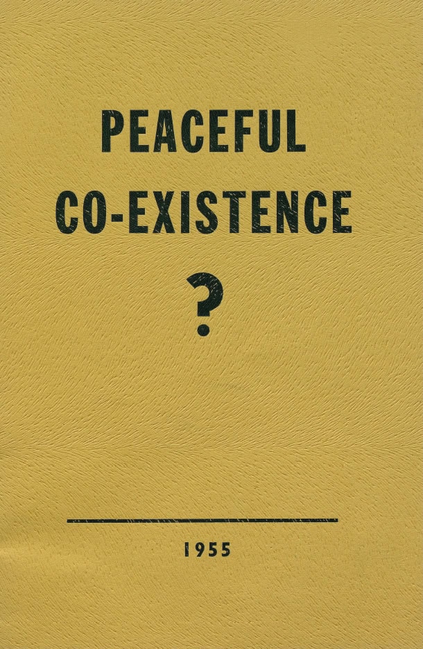 Book Cover of PEACEFUL CO-EXISTENCE?