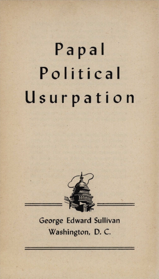 Book Cover of PAPAL POLITICAL USURPATION
