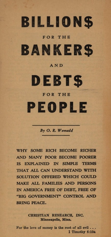 Book Cover of BILLIONS FOR THE BANKERS AND DEBTS FOR THE PEOPLE