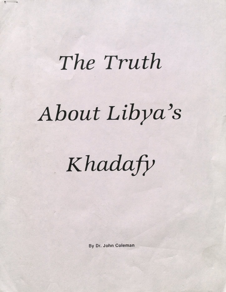 Book Cover of THE TRUTH ABOUT LIBYA’S KHADAFY