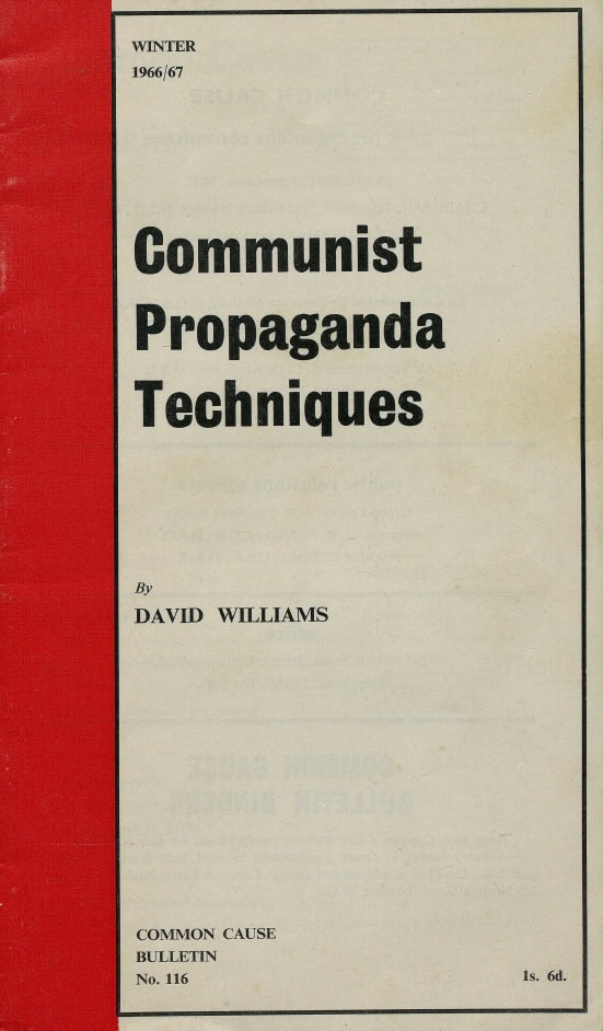 Book Cover of COMMUNIST PROPAGANDA TECHNIQUES