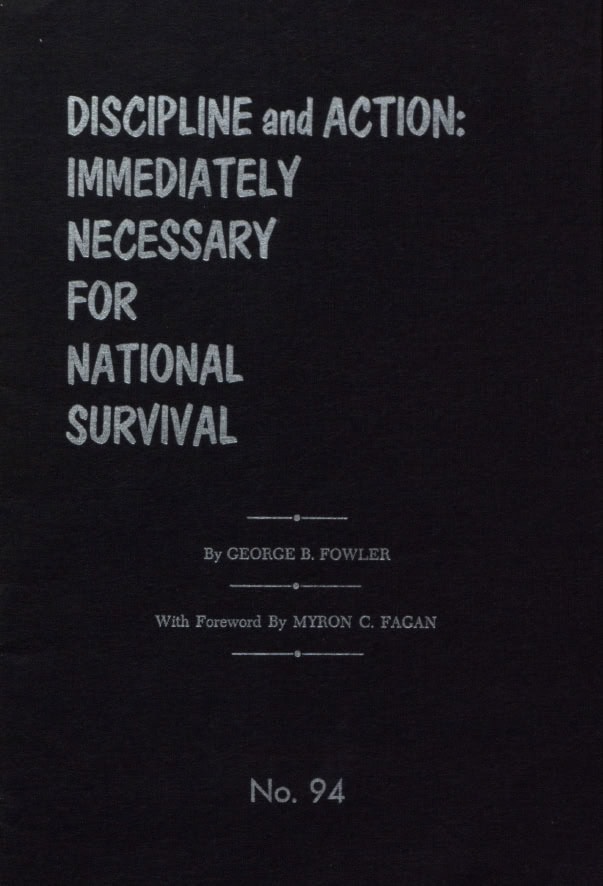 Book Cover of DISCIPLINE AND ACTION: IMMEDIATELY NECESSARY FOR NATIONAL SURVIVAL