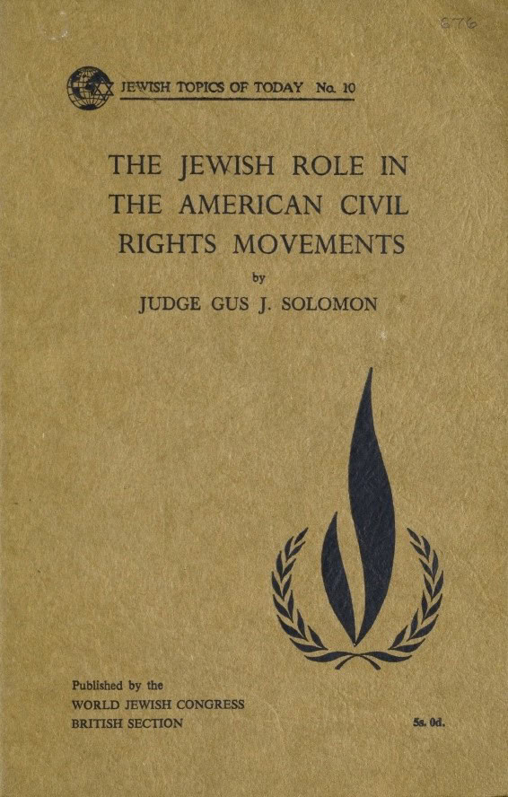 Book Cover of THE JEWISH ROLE IN THE AMERICAN CIVIL RIGHTS MOVEMENTS