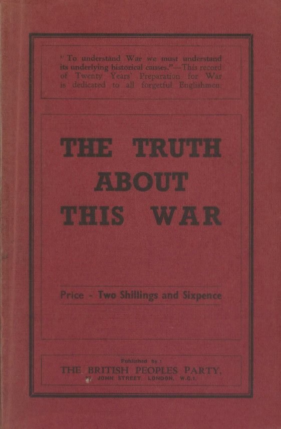 Book Cover of THE TRUTH ABOUT THIS WAR