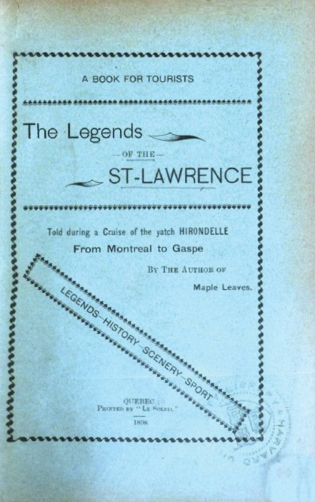 Book Cover of THE LEGENDS OF THE ST-LAWRENCE