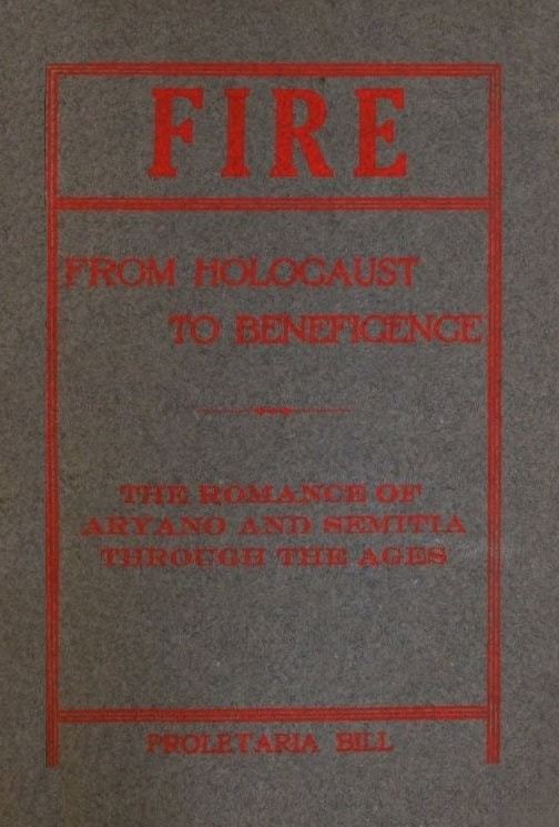 Book Cover of FIRE: FROM HOLOCAUST TO BENEFICENCE; THE ROMANCE OF ARYANO AND SEMITIA THROUGH THE AGES