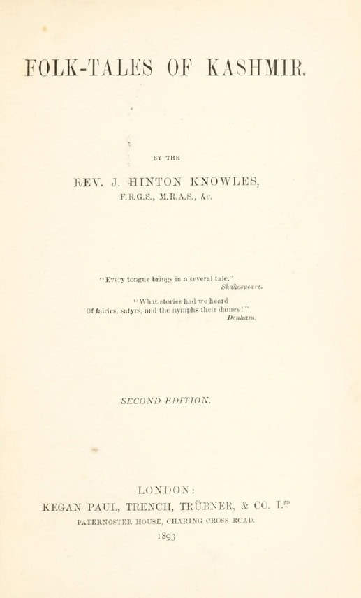 Book Cover of FOLK-TALES OF KASHMIR