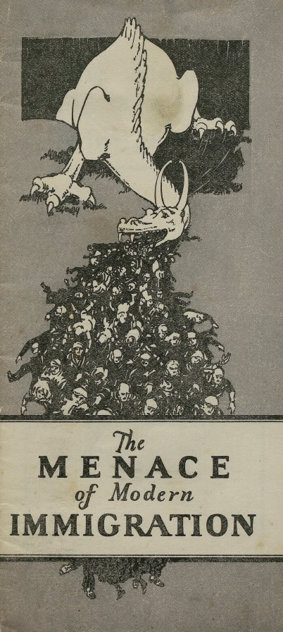 Book Cover of THE MENACE OF MODERN IMMIGRATION