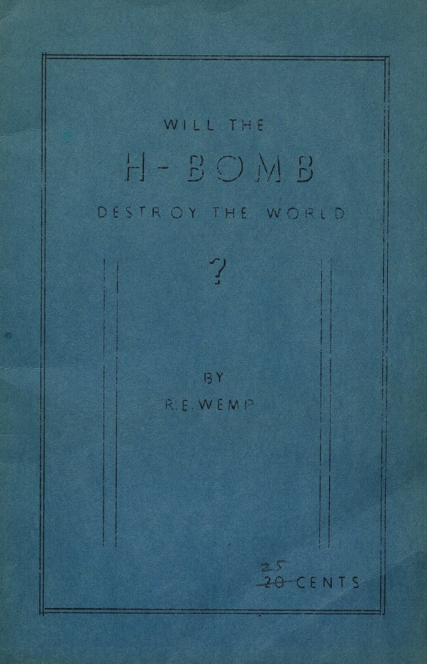 Book Cover of WILL THE H-BOMB DESTROY THE WORLD?