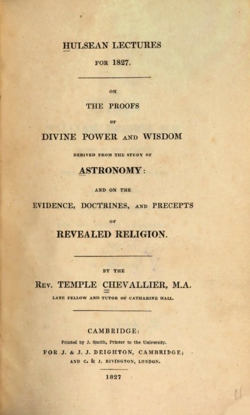 Book Cover of ON THE PROOFS OF DIVINE POWER AND WISDOM DERIVED FROM THE STUDY OF ASTRONOMY; AND ON THE EVIDENCE, DOCTRINES, AND PRECEPTS OF REVEALED RELIGION