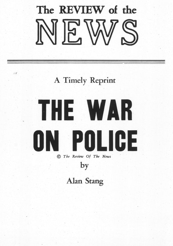 Book Cover of THE WAR ON THE POLICE