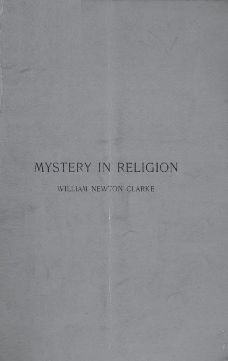 Book Cover of MYSTERY IN RELIGION