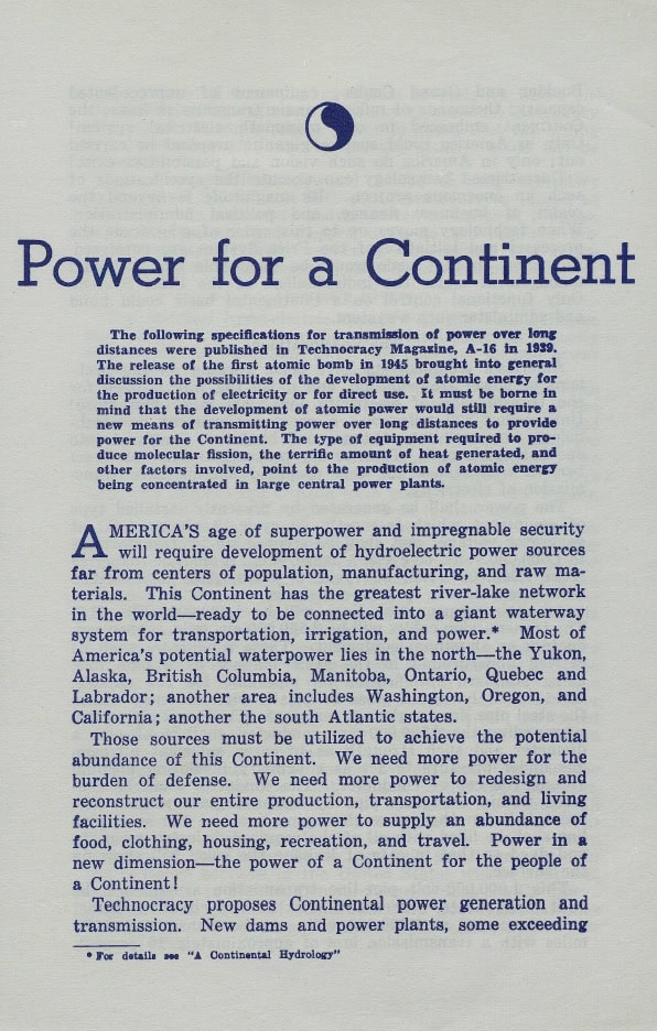 Book Cover of POWER FOR A CONTINENT