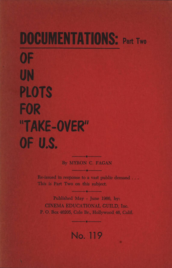 Book Cover of DOCUMENTATIONS OF UN PLOTS FOR TAKE–OVER OF U.S.: PART TWO