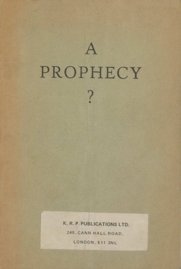 Book Cover of A PROPHECY?