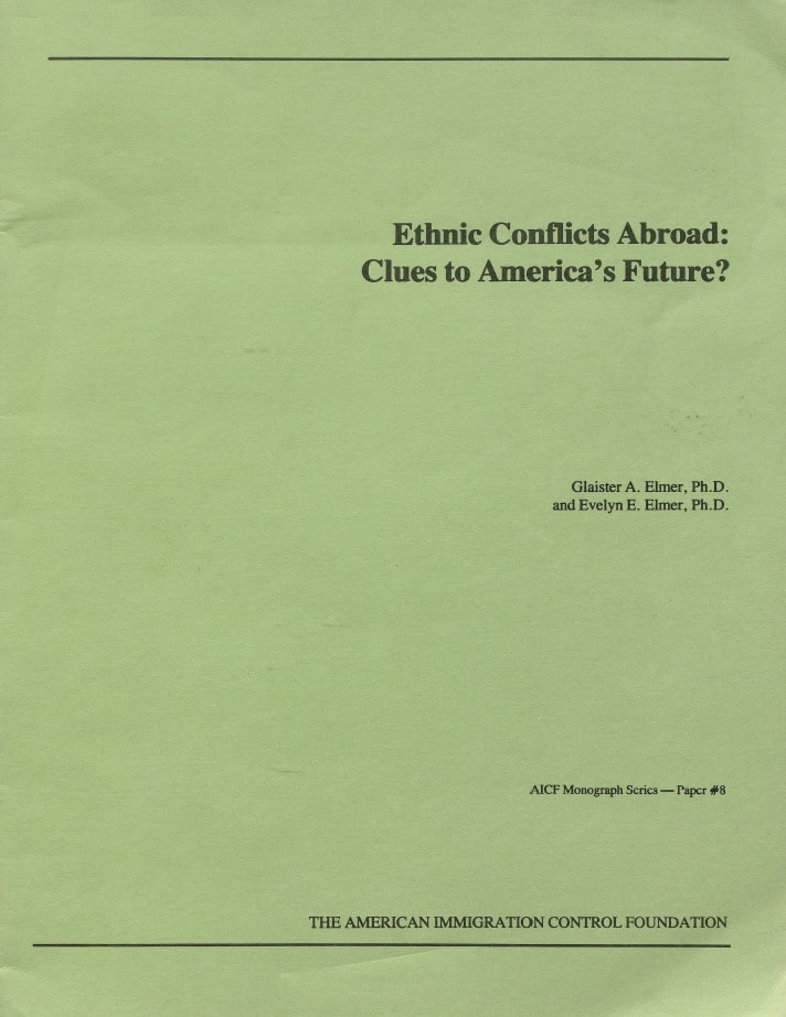 Book Cover of ETHNIC CONFLICTS ABROAD: CLUES TO AMERICA’S FUTURE?