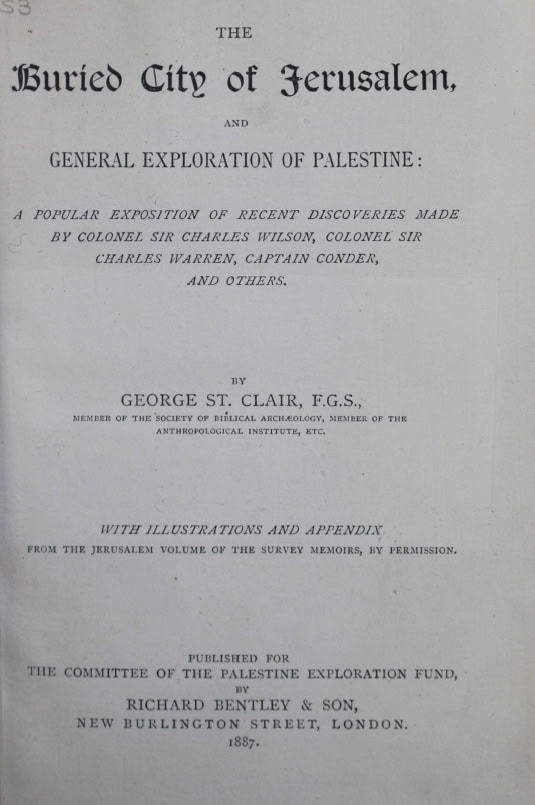 Book Cover of THE BURIED CITY OF JERUSALEM, AND GENERAL EXPLORATION OF PALESTINE