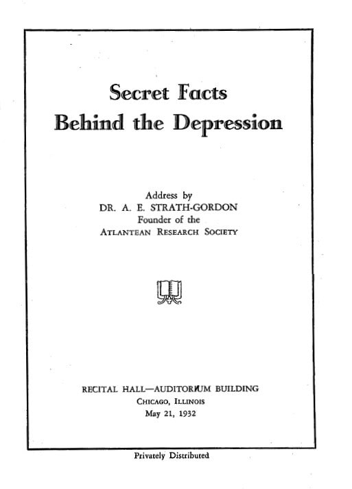 Book Cover of SECRETS FACTS BEHIND THE DEPRESSION