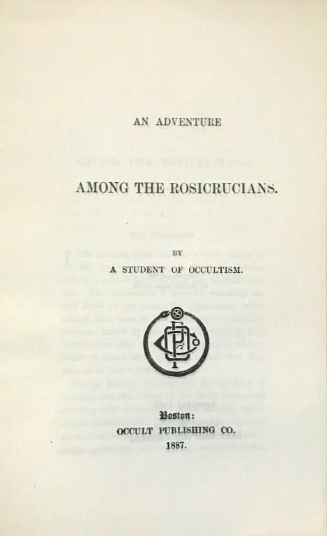 Book Cover of AN ADVENTURE AMONG THE ROSICRUCIANS