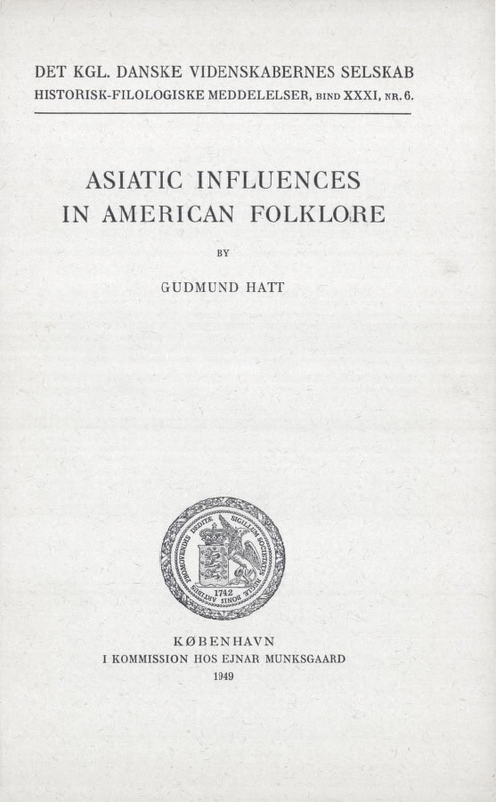 Book Cover of ASIATIC INFLUENCES IN AMERICAN FOLKLORE