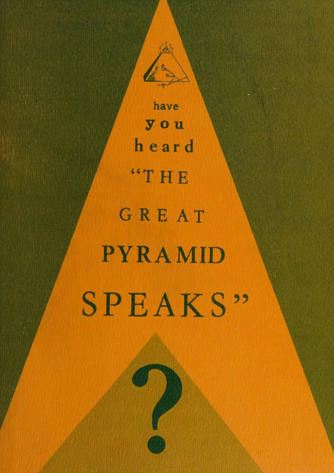 Book Cover of THE PYRAMID SPEAKS PROPHETICALLY SYMBOLICALLY
