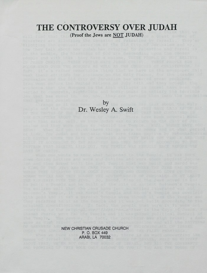 Book Cover of THE CONTROVERSY OVER JUDAH (PROOF THE JEWS ARE NOT JUDAH)