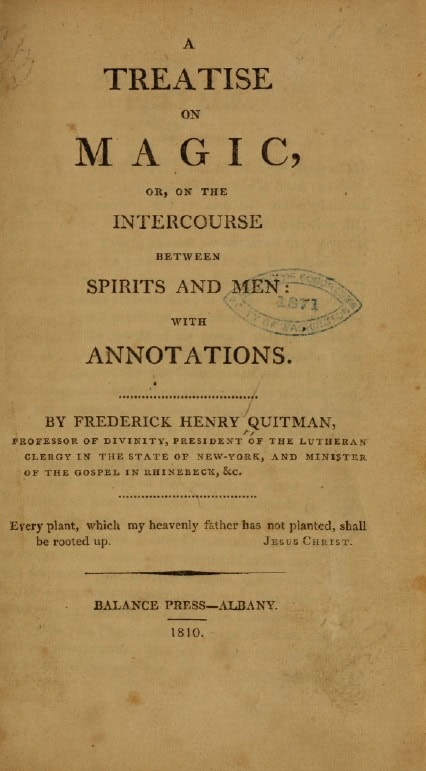Book Cover of A TREATISE ON MAGIC; OR, ON THE INTERCOURSE BETWEEN SPIRITS AND MEN: WITH ANNOTATIONS