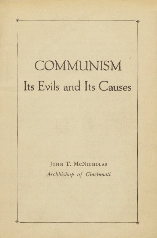 Book Cover of COMMUNISM: ITS EVILS AND ITS CAUSES